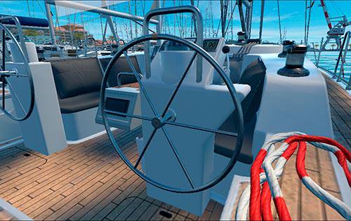 Штурвал в VR шлеме Штурвал в VR шлеме